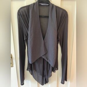 Anthropologie Sita Murt Waterfall Draped Modal Cardigan with Silk Trim